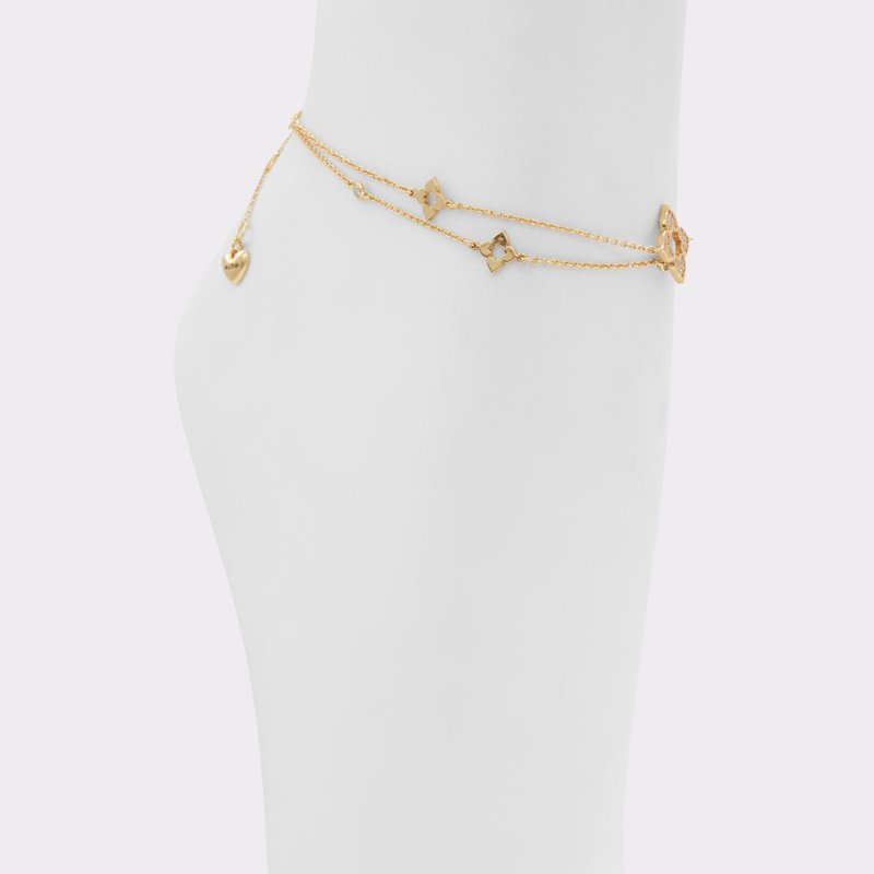 LEG BRACELT - GOLD/CLEAR MULTI