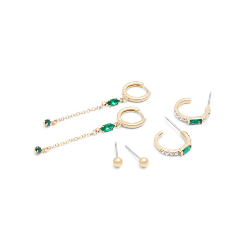 EARRINGS - DARK GREEN
