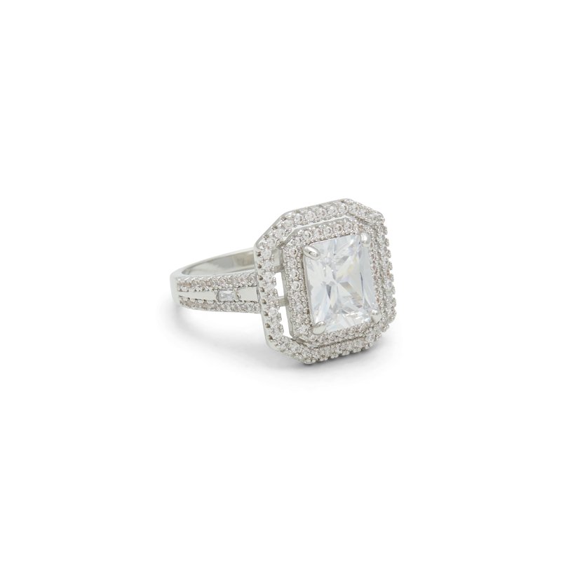 RING - SILVER/CLEAR MULTI