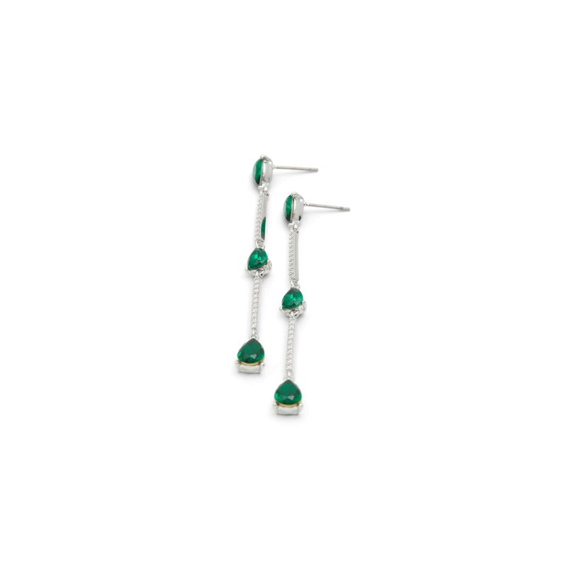 EARRINGS - DARK GREEN