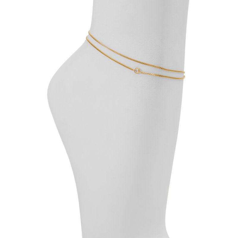 ANKLE BRACELET - GOLD/CLEAR MULTI