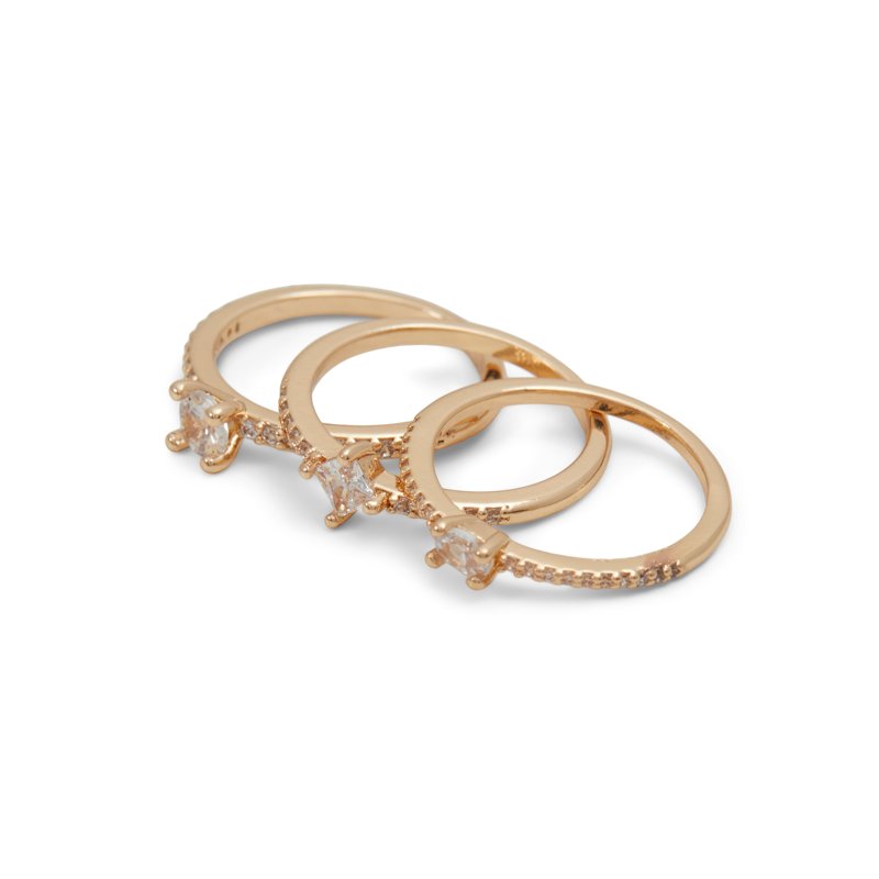 RING - GOLD/CLEAR MULTI