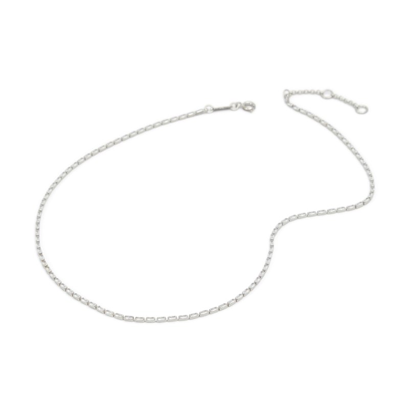 NECKLACE - SILVER/CLEAR MULTI