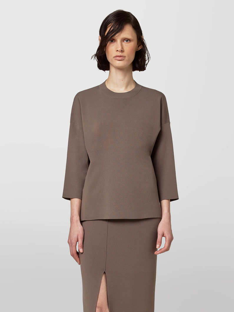 CREW NECK LONG SLEEVE - TAUPE