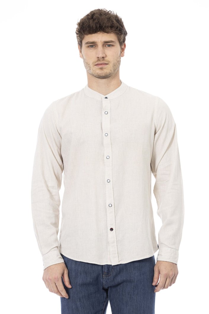 SHIRT LONG SLEEVE - BIANCO/FANGO