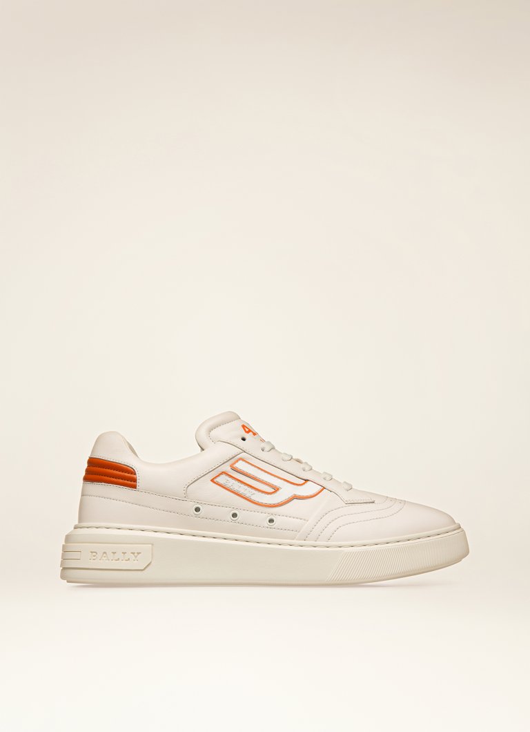 SNEAKERS - WHITE/MANDARINO