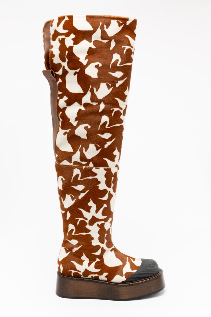 BOOTS - BIANCO CUERO/CUERO