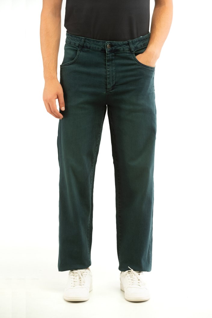 TROUSERS - MARINE GREEN