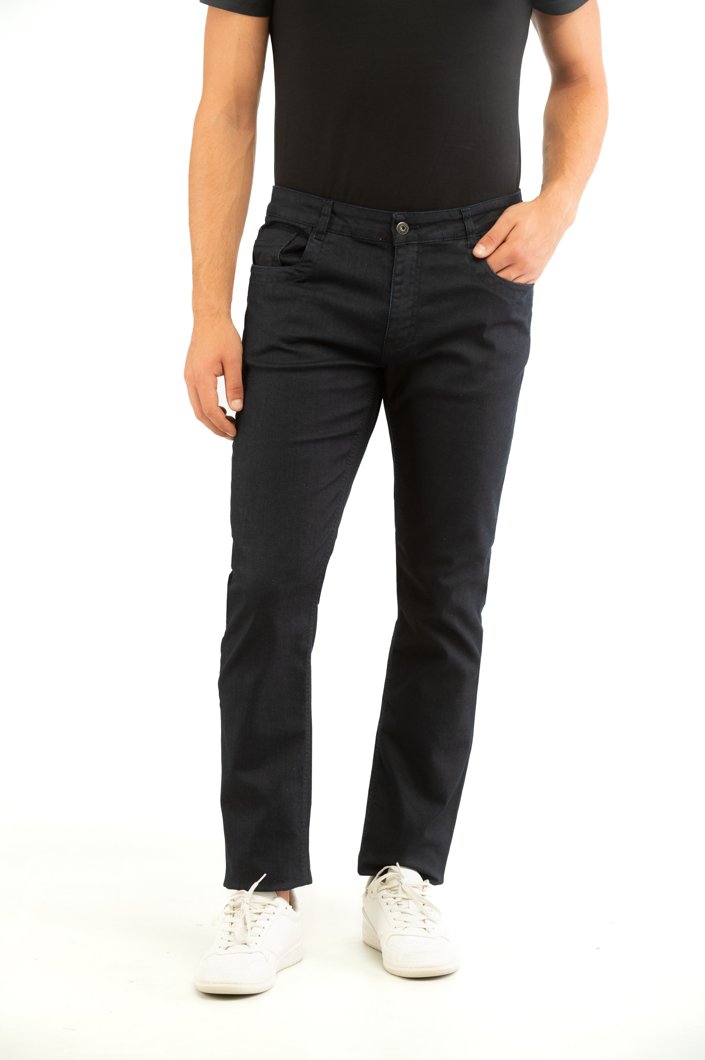 TROUSERS - BLUE DENIM PLATED