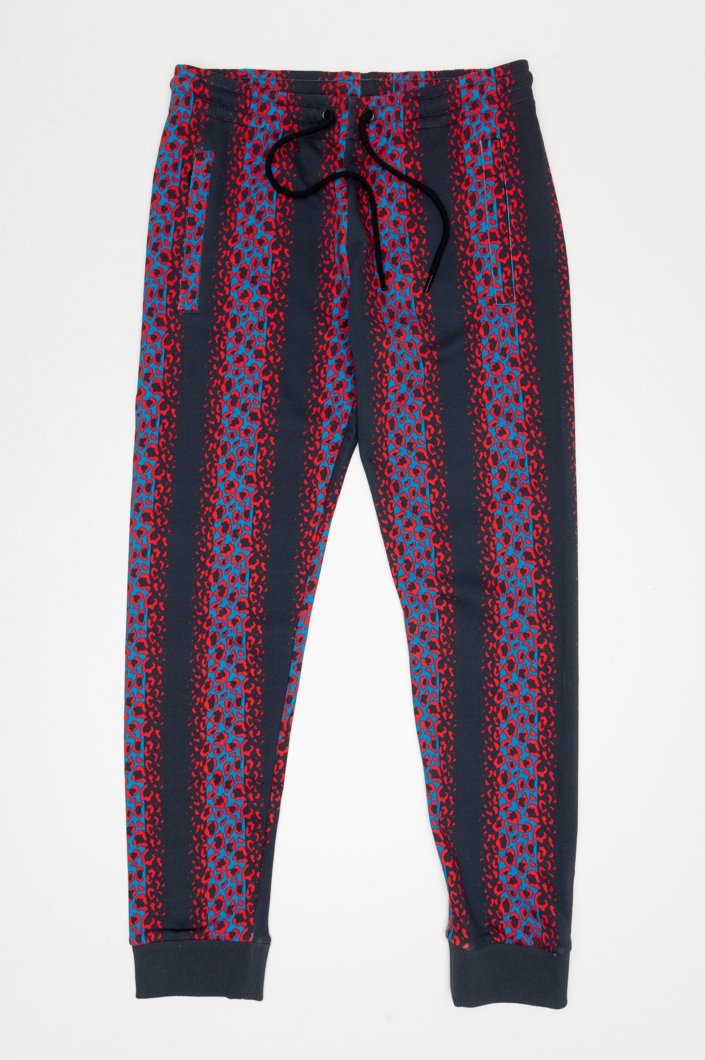 SPORT PANTS - ANIMALIER N/R/B