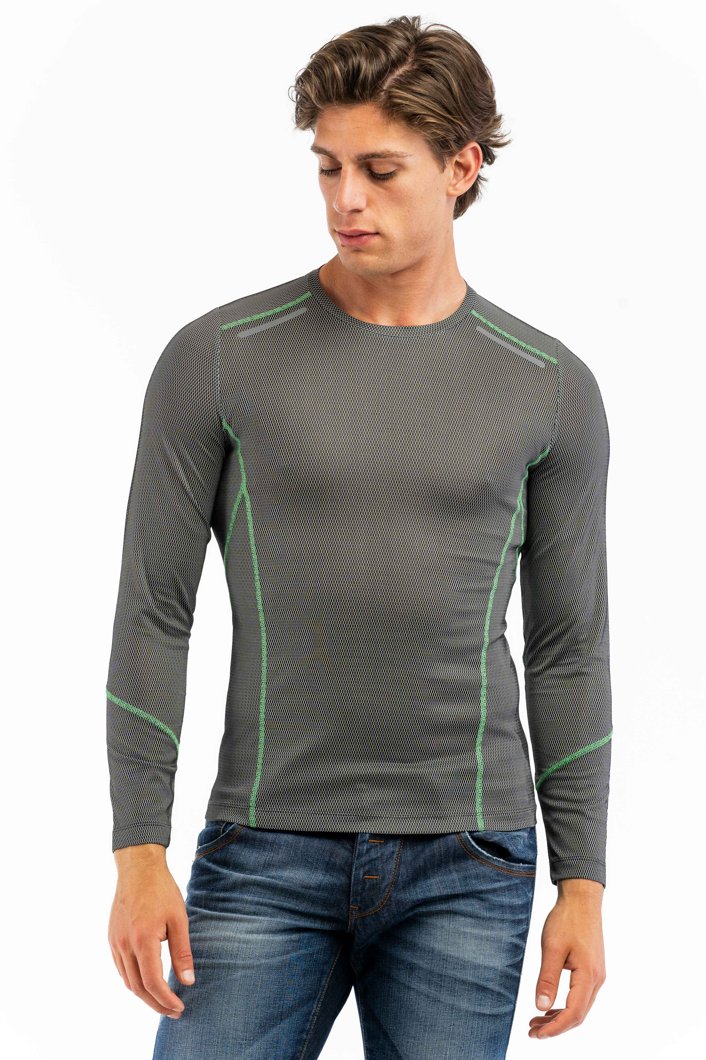 T-SHIRT LONG SLEEVE - NERO/BIANCO