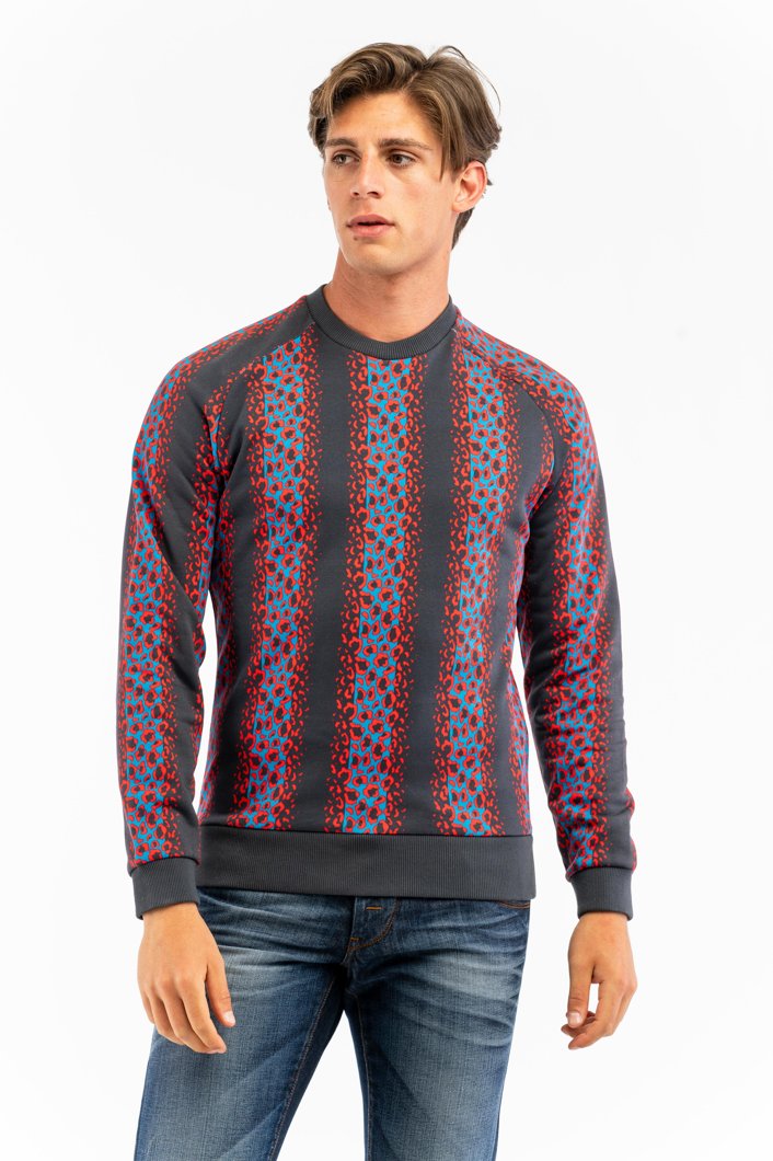 SWEATER - ANIMALIER N/R/B