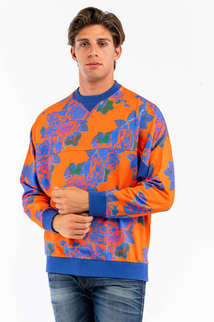 SWEATER - FLOWERS ORANGE