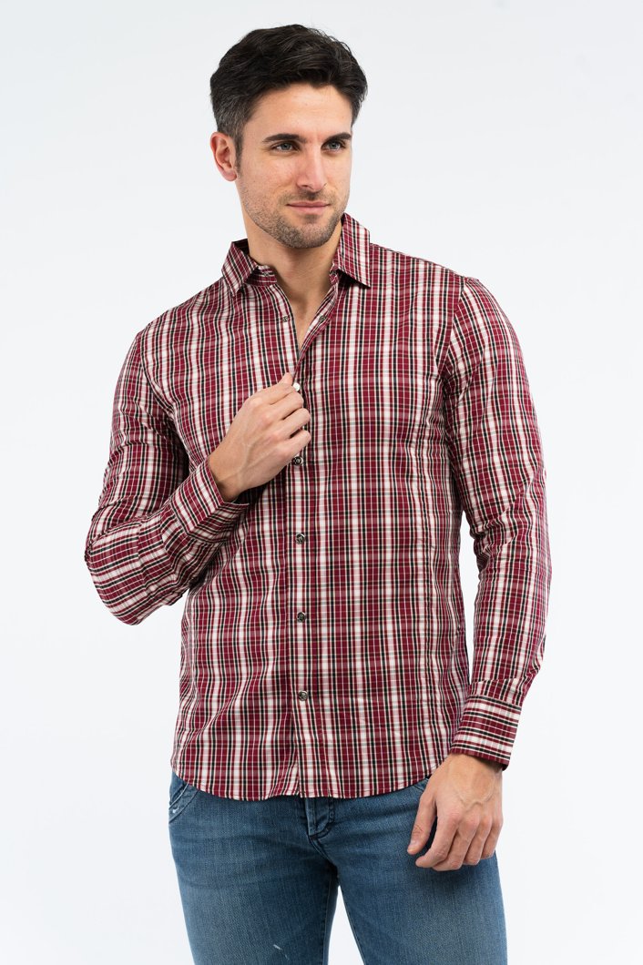 SHIRT - AMARANT/BLUE