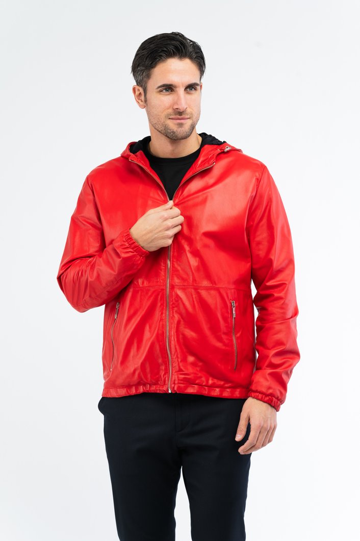 LEATHER JACKET - RED
