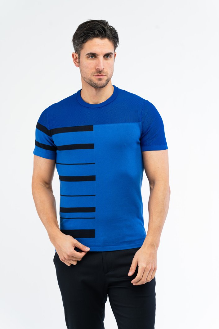 T-SHIRT - BS:BLU/NERO