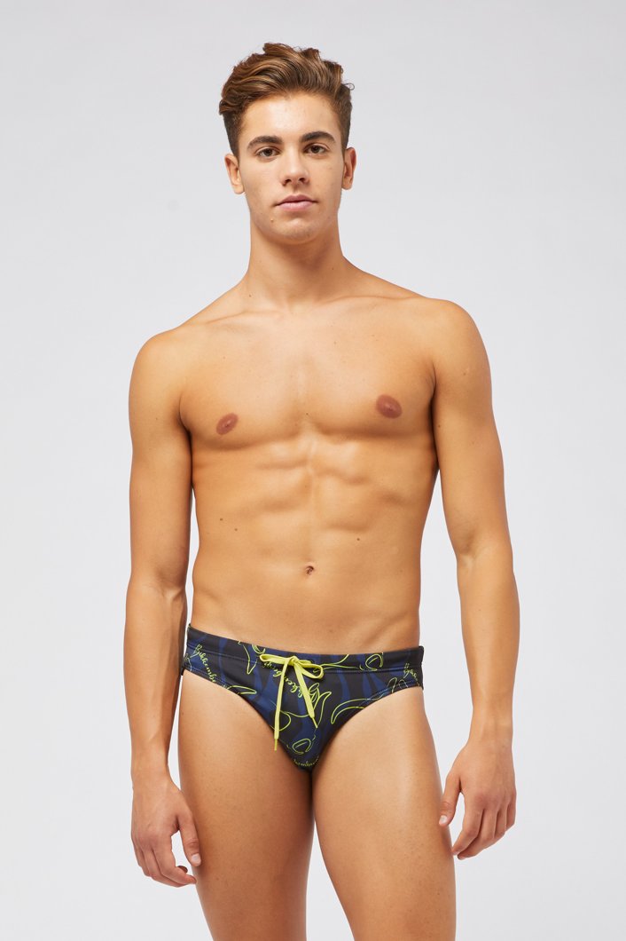 SWIM TRUNKS - BLACK PRINT