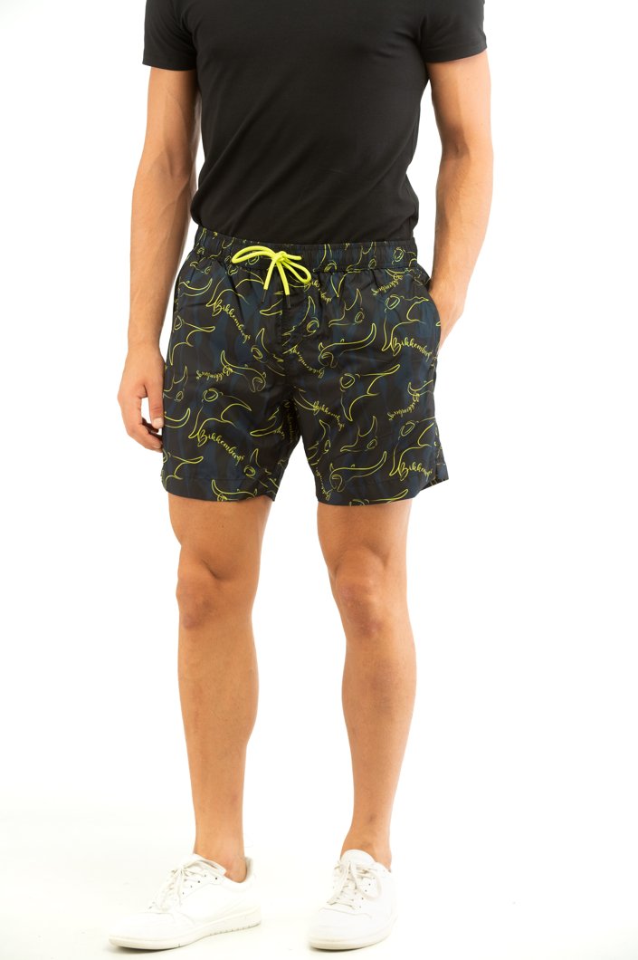 SWIM SHORTS - BLACK PRINT