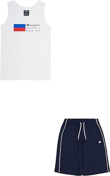 SET 2: T-SHIRT + SHORTS - WHT/NNY