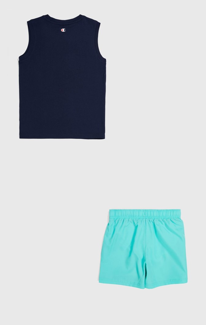 SET 2: T-SHIRT + SHORTS - DARK BLUE