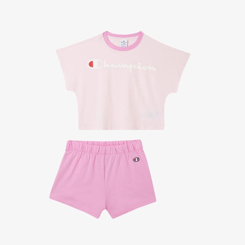 SET 2: T-SHIRT + SHORTS - PINK