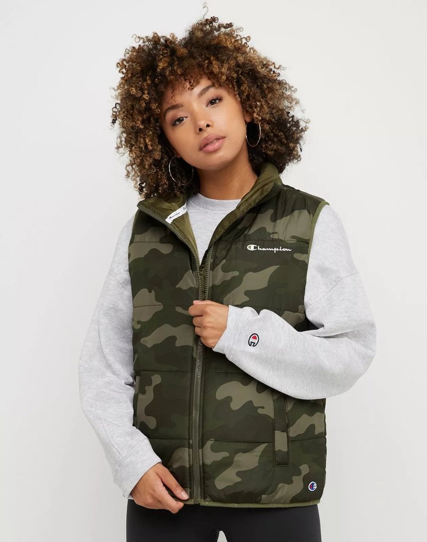 DOWN VEST - MILITARY GREEN