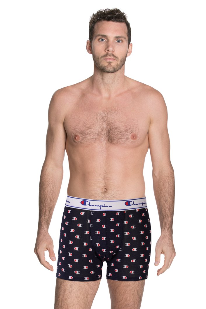 BOXERS - RED/NAVY WITH LOGO