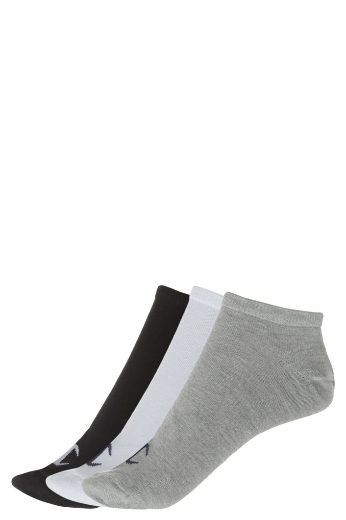 SOCKS 6 PACK - WHITE/BLACK/GREY