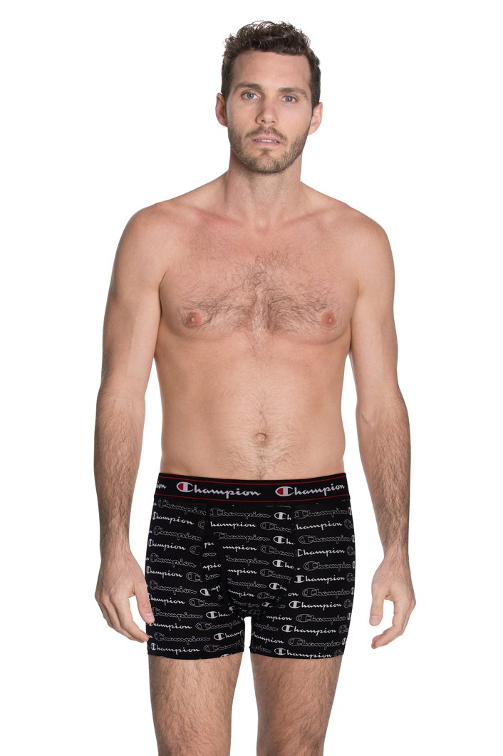 BOXERS - BLACK PRINTED