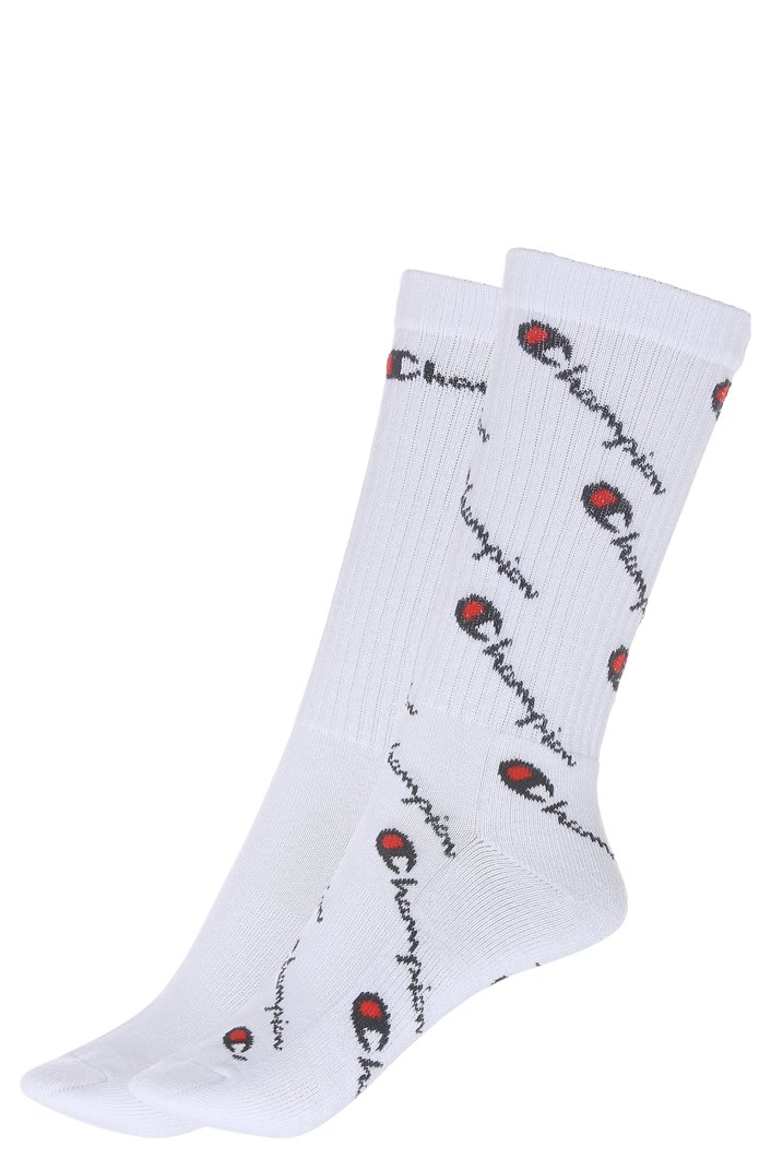 SOCKS 2 PACK - WHITE/WHITE WITH LOGO