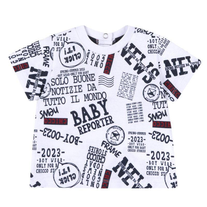 T-SHIRT SHORT SLEEVE - WHITE/BLUE