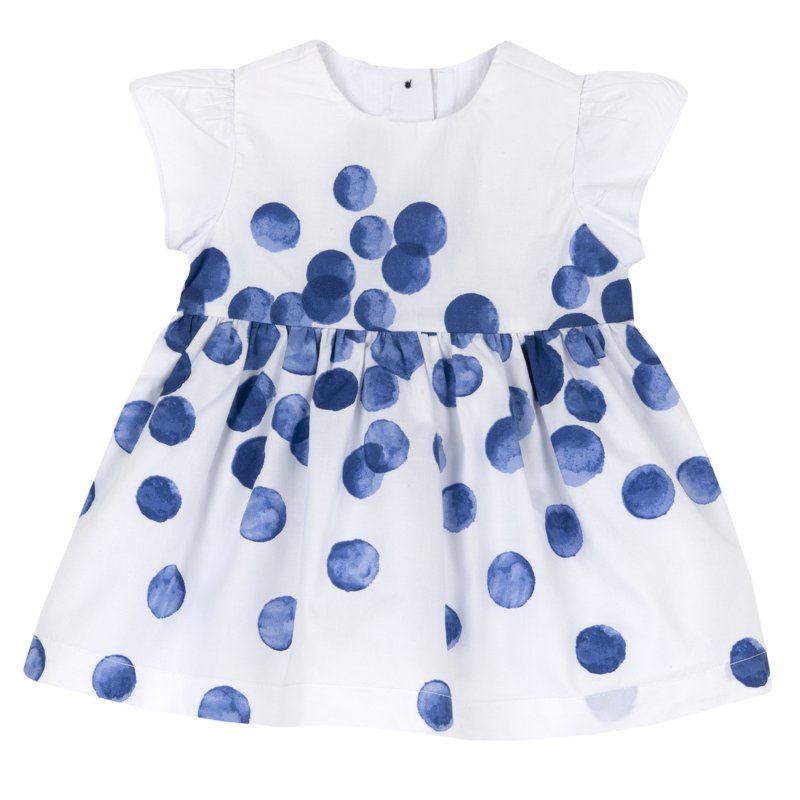 DRESS SLEEVELESS - WHITE/BLUE