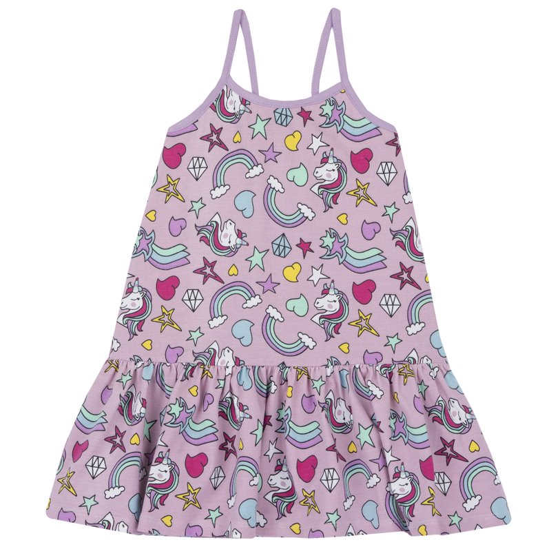 DRESS SLEEVELESS - LILAC PRINTED