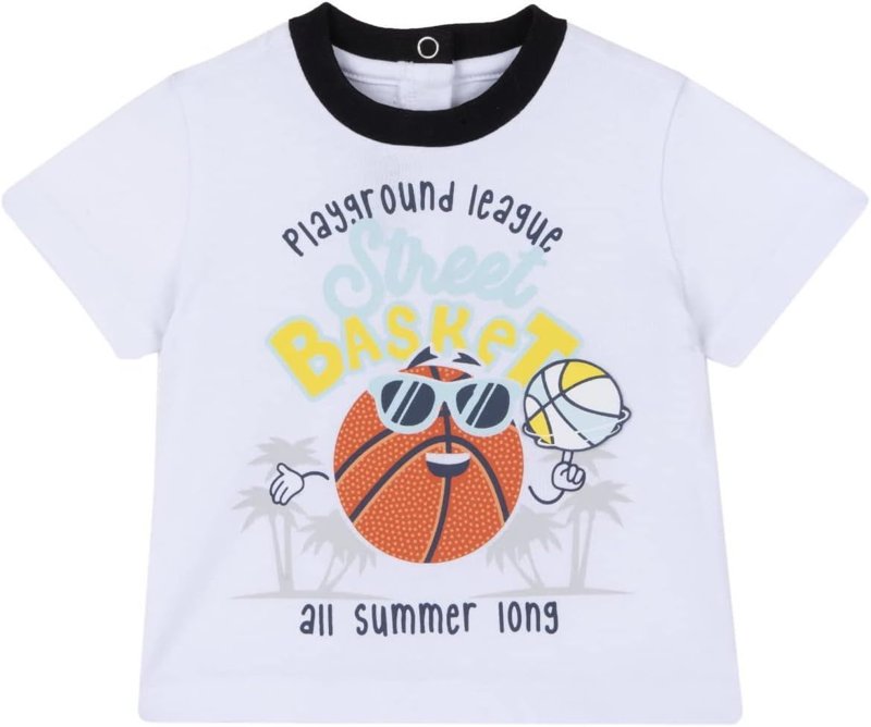 T-SHIRT SHORT SLEEVE - WHITE/BLACK