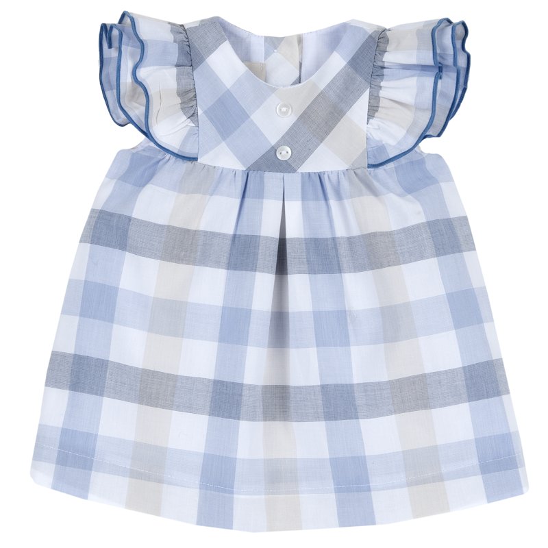 DRESS SLEEVELESS - WHITE/BLUE