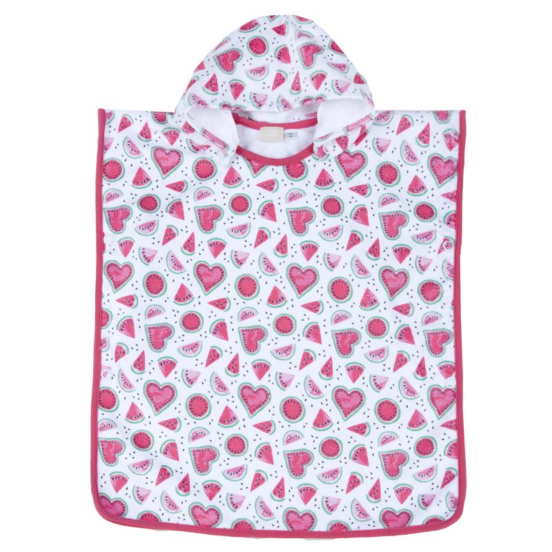 BEACH TOWEL - WHITE/PINK