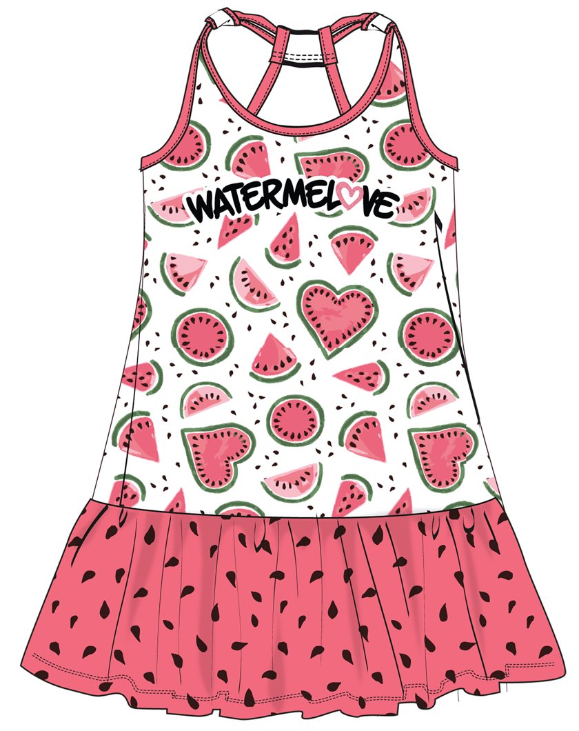 DRESS SLEEVELESS - PINK STRIPED