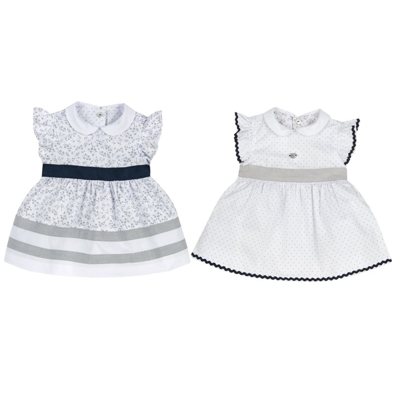 DRESS SLEEVELESS - GREY PRINTED