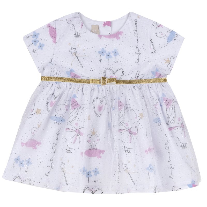 DRESS SHORT SLEEVE - NATURAL PRINTED