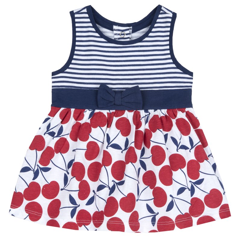 DRESS SLEEVELESS - WHITE/RED