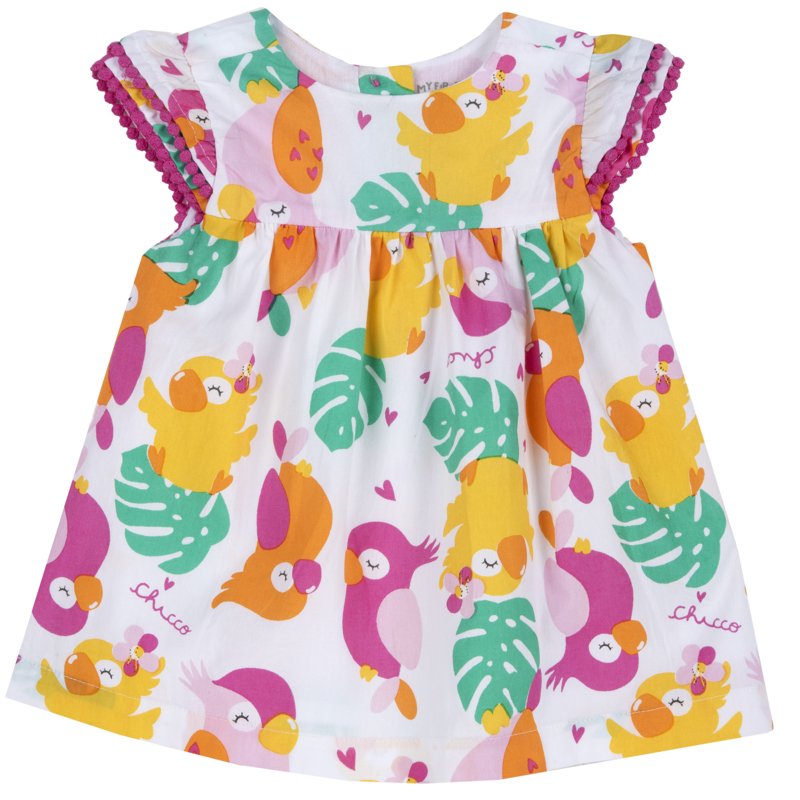 DRESS SLEEVELESS - NATURAL PRINTED