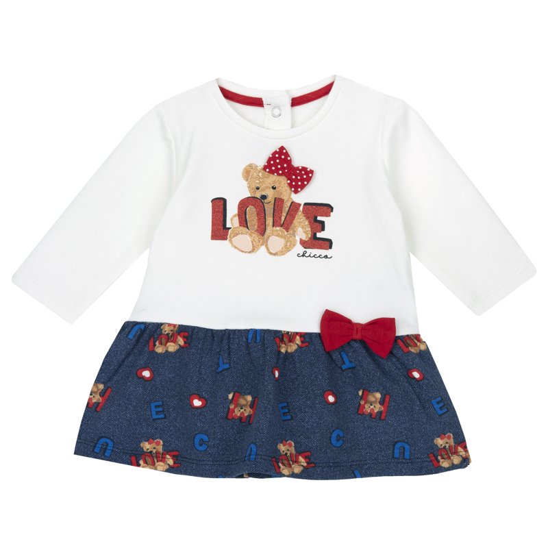 DRESS LONG SLEEVE - WHITE