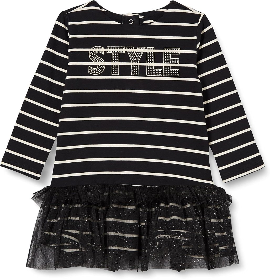 DRESS LONG SLEEVE - NATURAL STRIPED