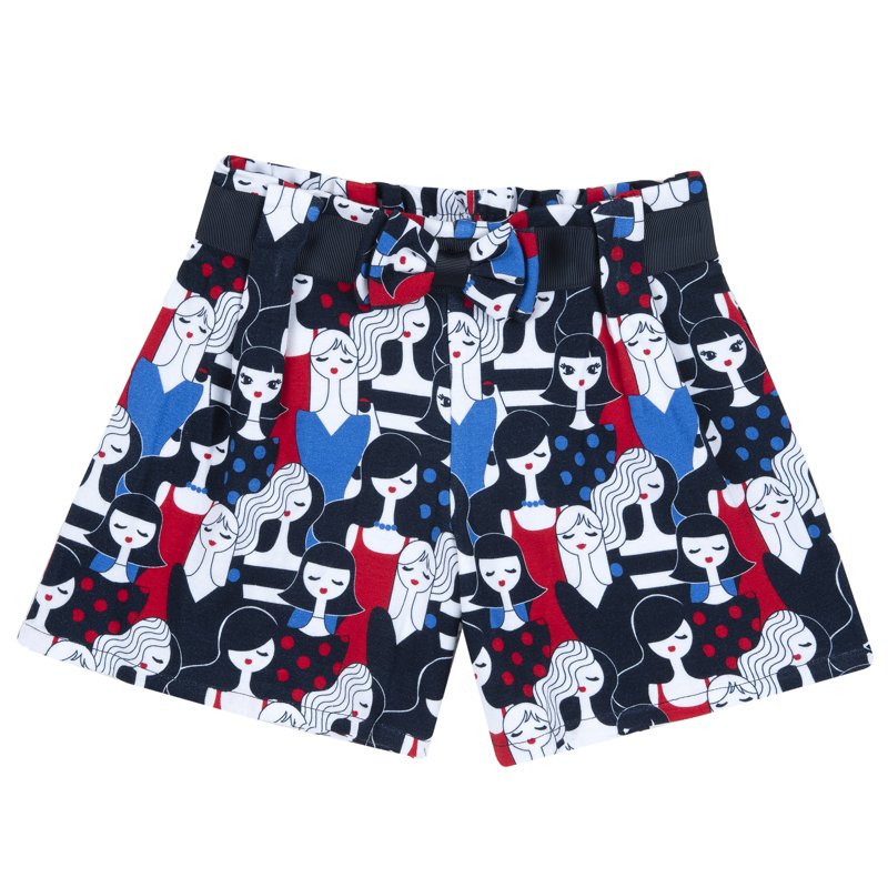 SHORTS - BLUE PRINTED