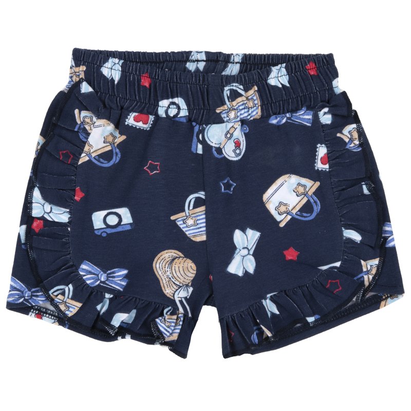 SHORTS - BLUE PRINTED