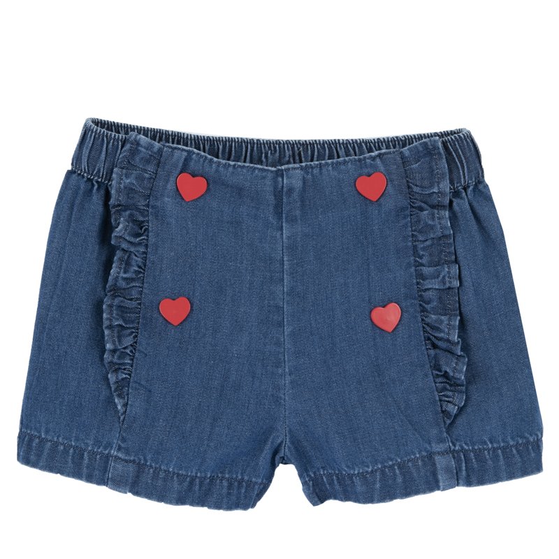 JEANS SHORTS - DARK LIGHT BLUE