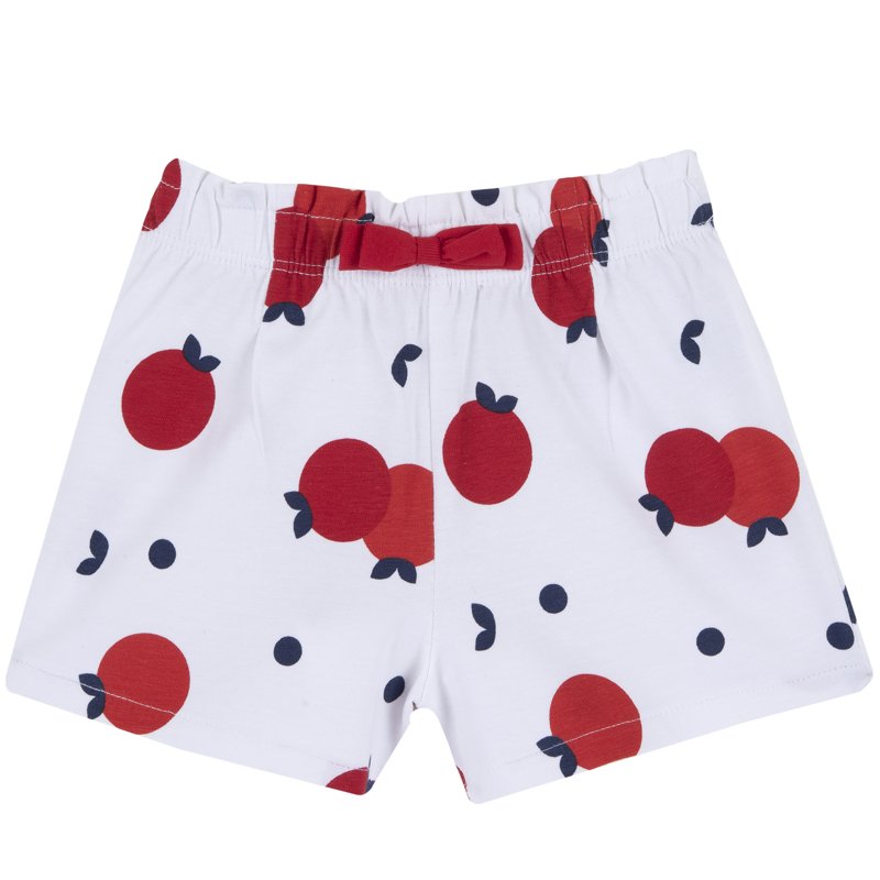 SHORTS - WHITE/RED