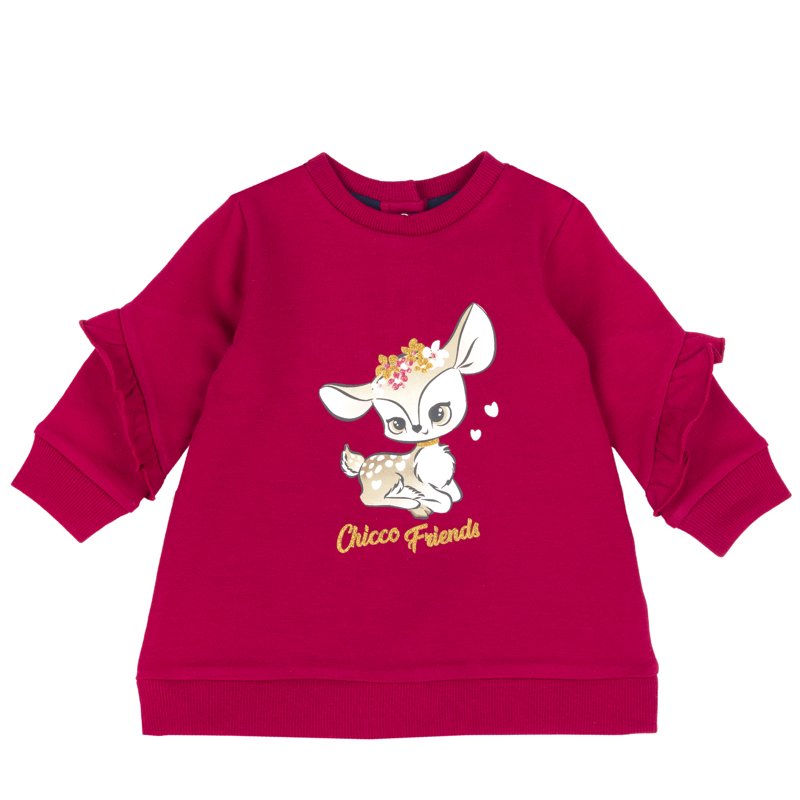 DRESS LONG SLEEVE - DARK PINK