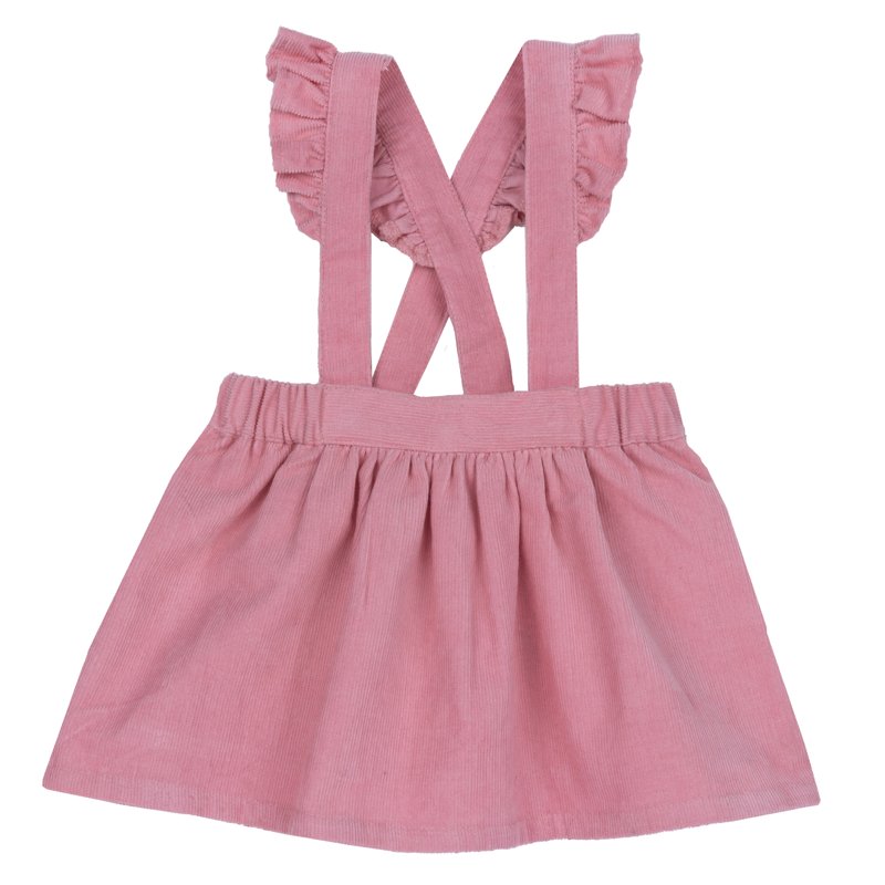 DUNGAREES SKIRT - MEDIUM PINK