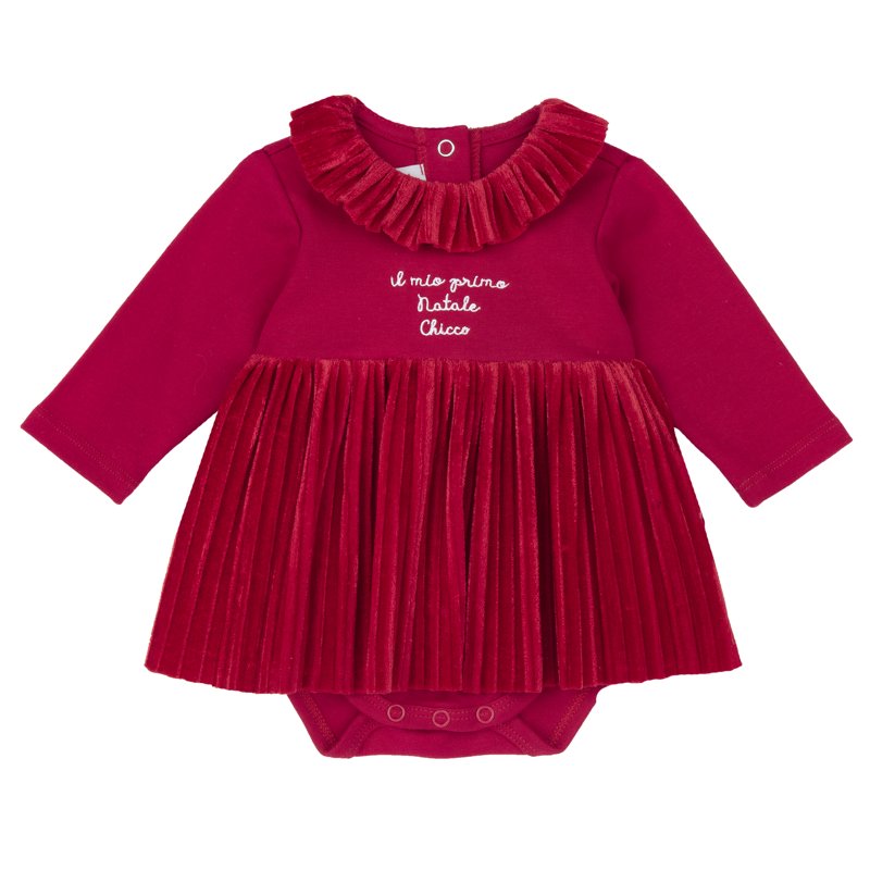 DRESS LONG SLEEVE - MEDIUM RED